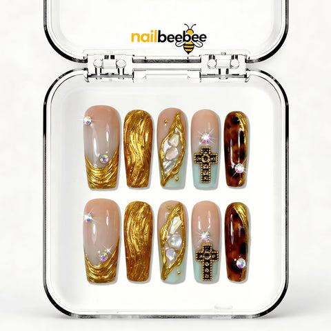 NB-Z263 Handmade Short Square Acrylic for Date Night,Travel
