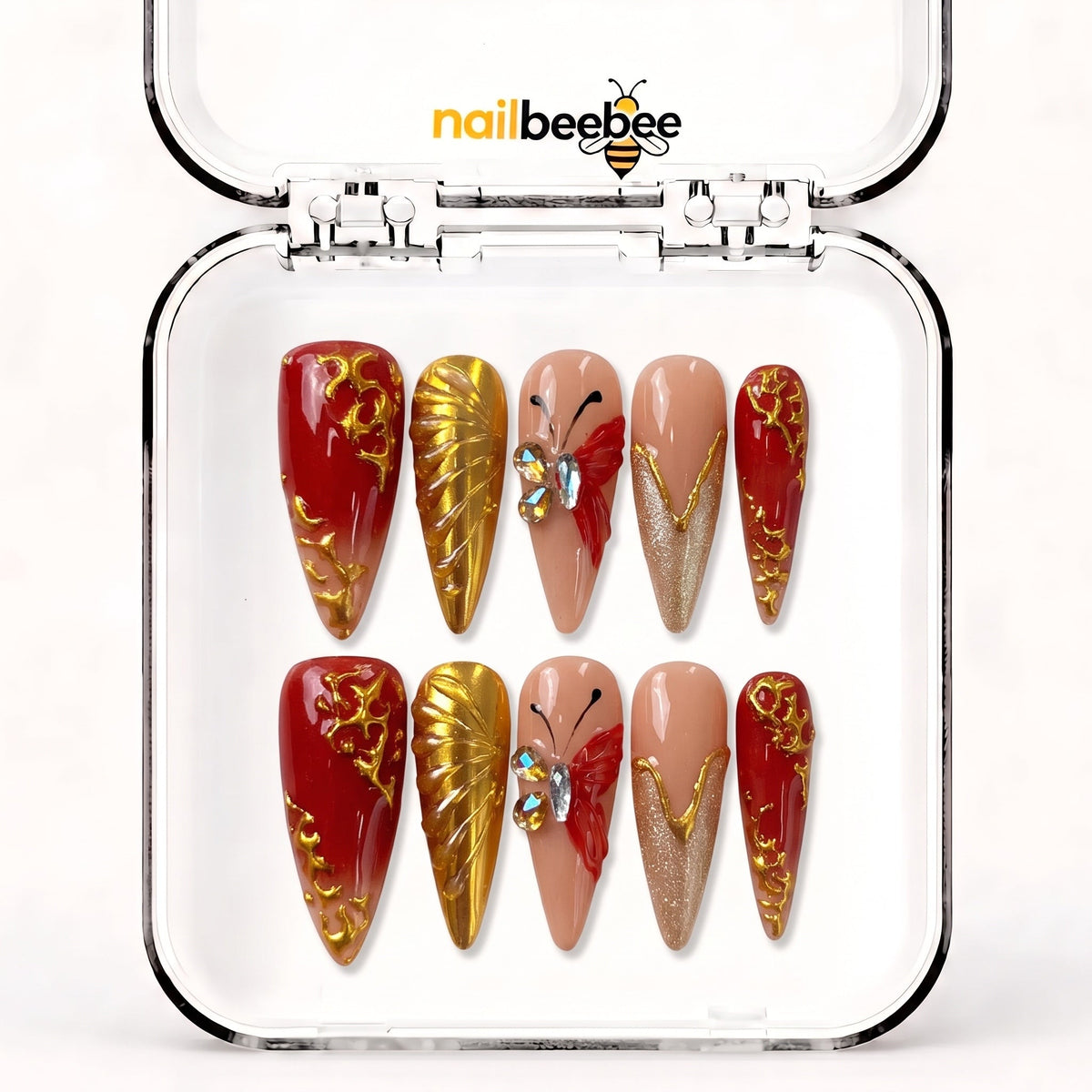 NB-S90 Handmade Medium Stiletto Acrylic for Date Night,Travel
