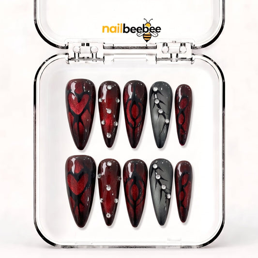 NB-S91 Handmade Medium Stiletto Acrylic for Date Night,Travel