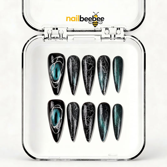 NB-S243 Handmade Medium Stiletto Acrylic for Date Night,Travel