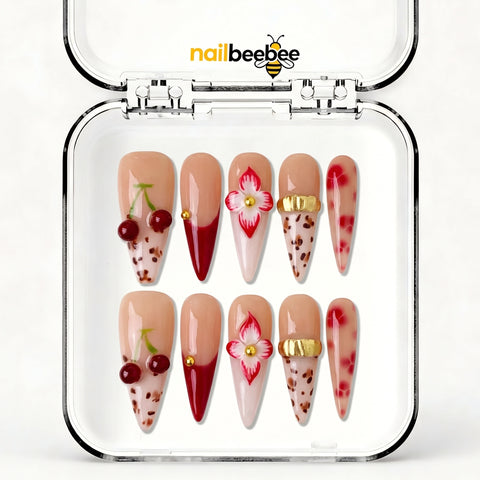 NB-S209 Handmade Medium Stiletto Acrylic for Date Night,Travel