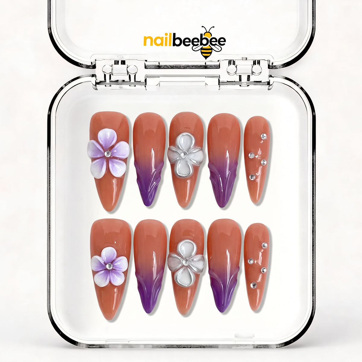 NB-S175 Handmade Medium Stiletto Acrylic for Date Night,Travel