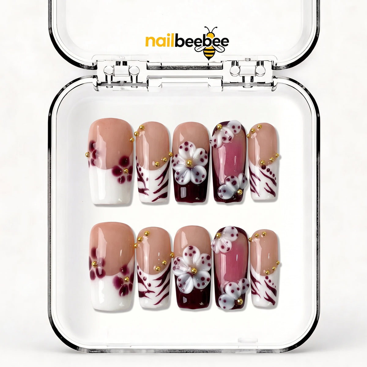NB-D59 Handmade Short Square Acrylic for Date Night,Travel