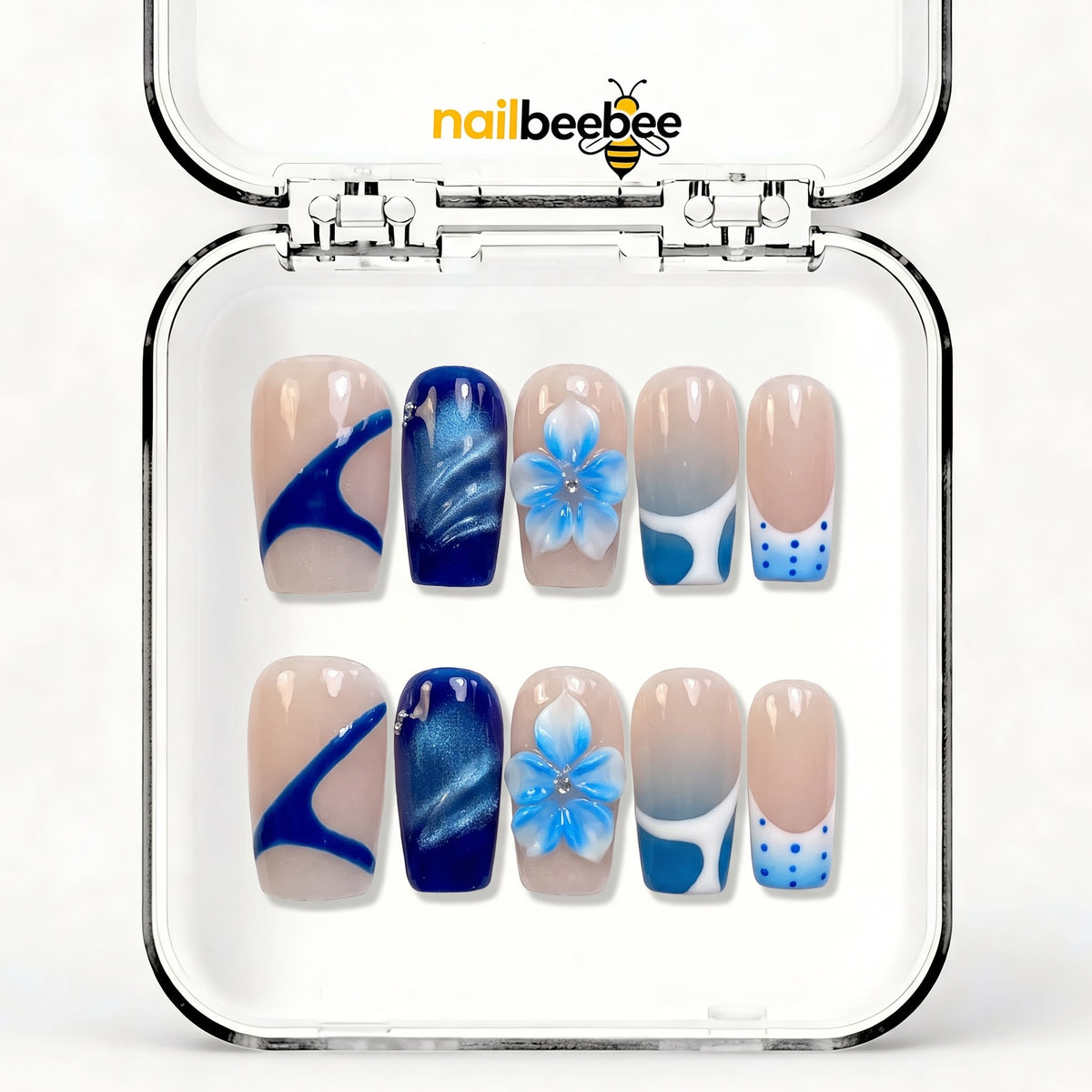 NB-D175 Handmade Short Square Acrylic for Date Night,Travel