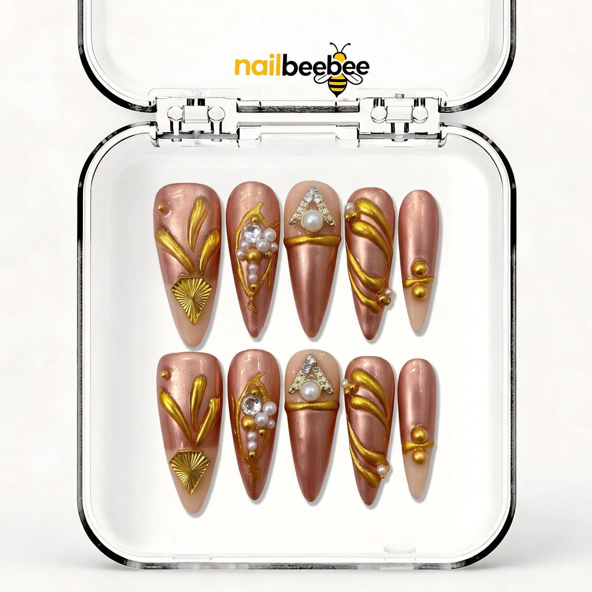 NB-S211 Handmade Medium Stiletto Acrylic for Date Night,Travel