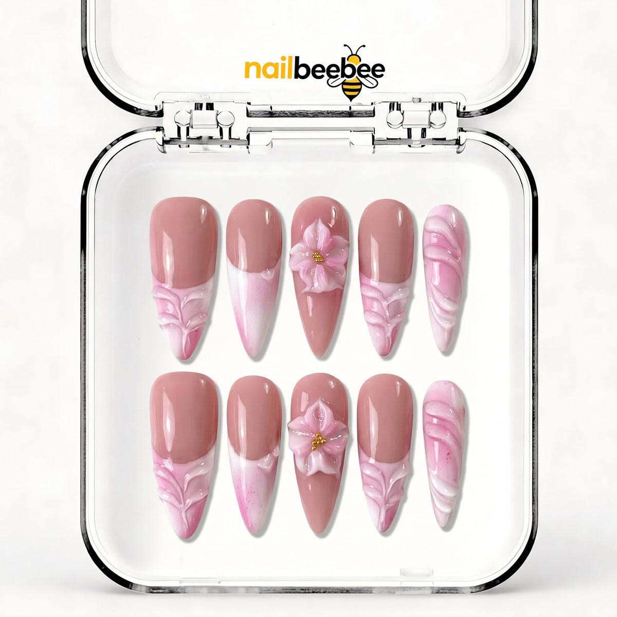 NB-S182 Handmade Medium Stiletto Acrylic for Date Night,Travel