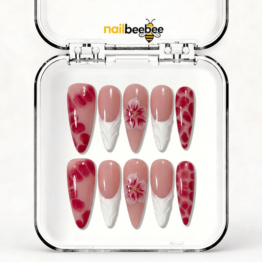 NB-S125 Handmade Medium Stiletto Acrylic for Date Night,Travel