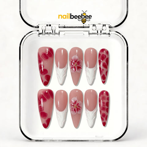 NB-S125 Handmade Medium Stiletto Acrylic for Date Night,Travel