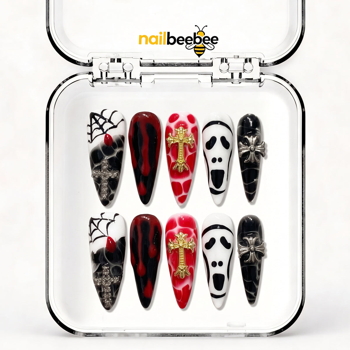 NB-S137 Handmade Medium Stiletto Acrylic for Date Night,Travel