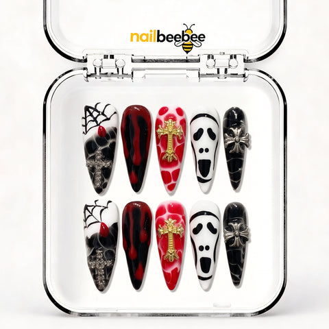 NB-S137 Handmade Medium Stiletto Acrylic for Date Night,Travel