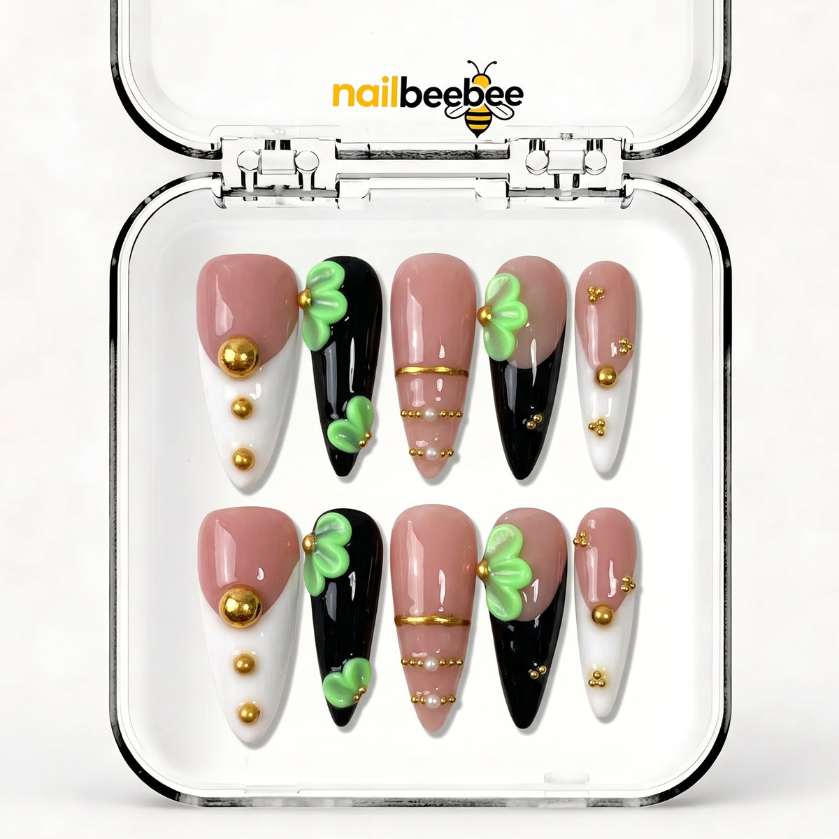 NB-S149 Handmade Medium Stiletto Acrylic for Date Night,Travel