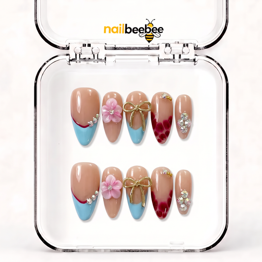 NB-X71 Handmade Short Almond Acrylic for Date Night,Travel