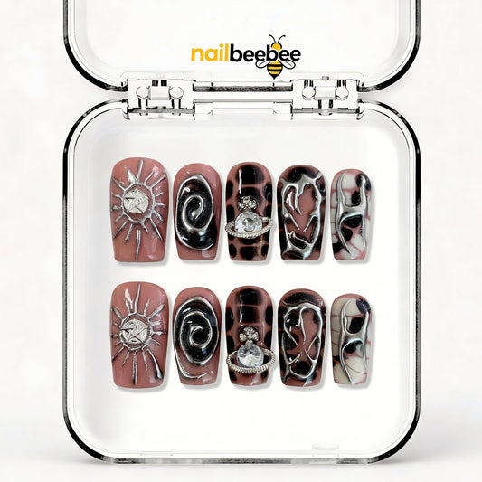 NB-D149 Handmade Short Square Acrylic for Date Night,Travel