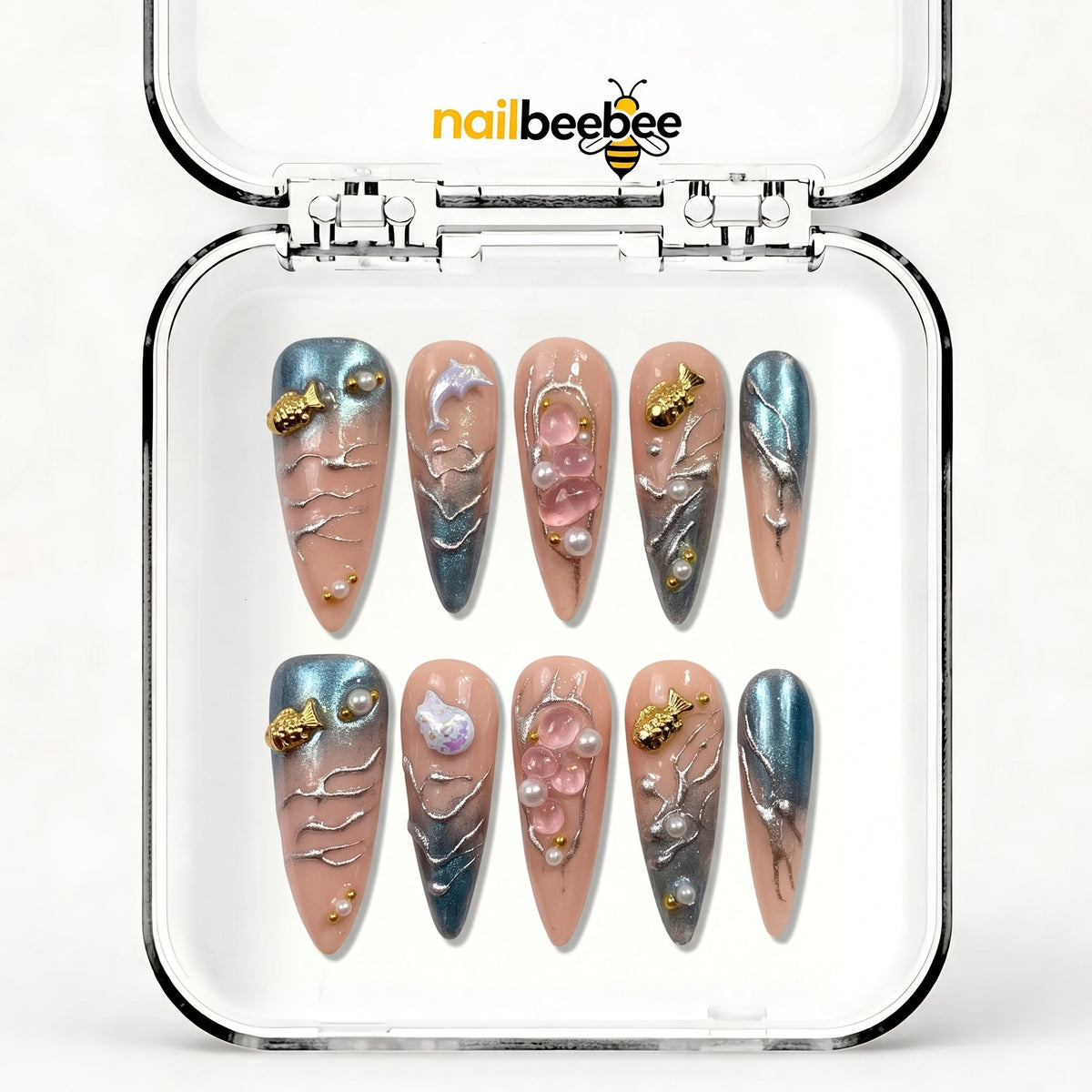 NB-S150 Handmade Medium Stiletto Acrylic for Date Night,Travel