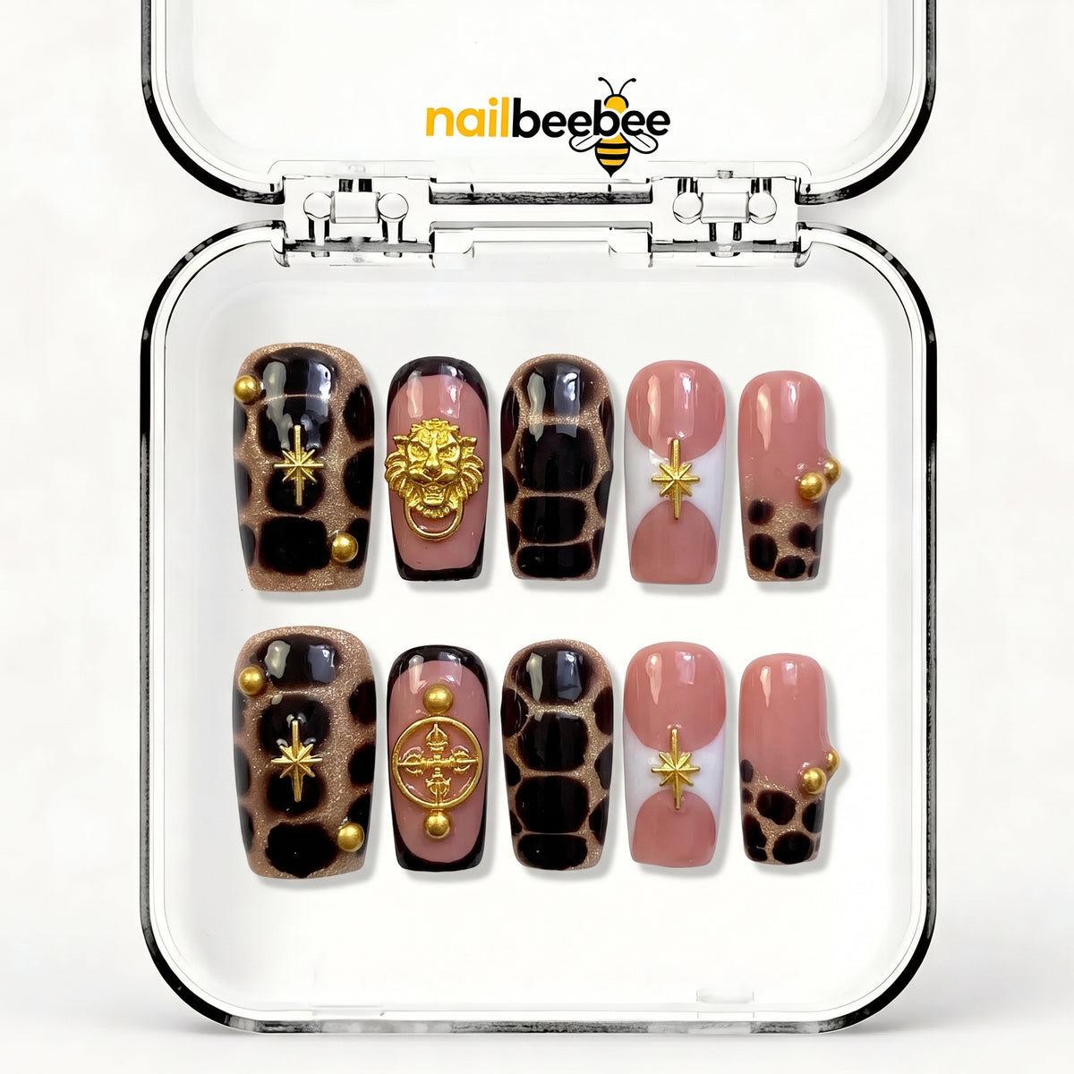 NB-D171 Handmade Short Square Acrylic for Date Night,Travel