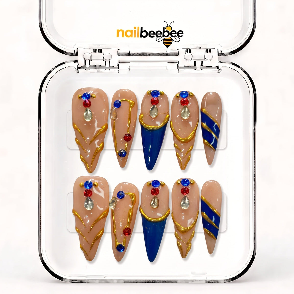 NB-S82 Handmade Medium Stiletto Acrylic for Date Night,Travel