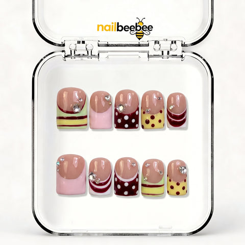 NB-D196 Handmade Short Square Acrylic for Date Night,Travel