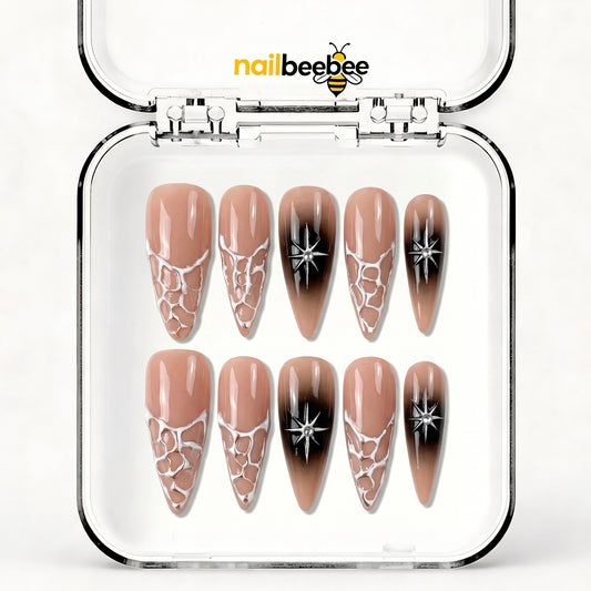 NB-S170 Handmade Medium Stiletto Acrylic for Date Night,Travel