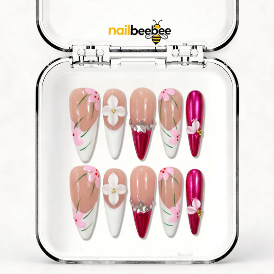 NB-S128 Handmade Medium Stiletto Acrylic for Date Night,Travel