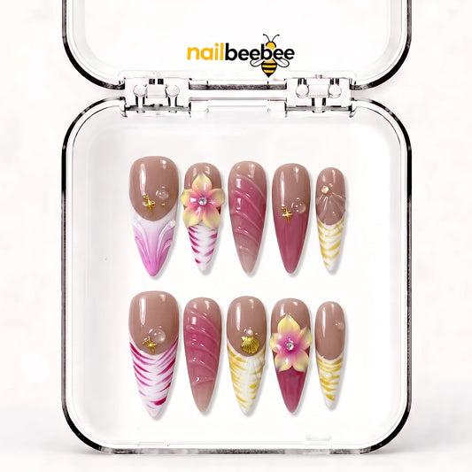 NB-S31 Handmade Medium Stiletto Acrylic for Date Night,Travel