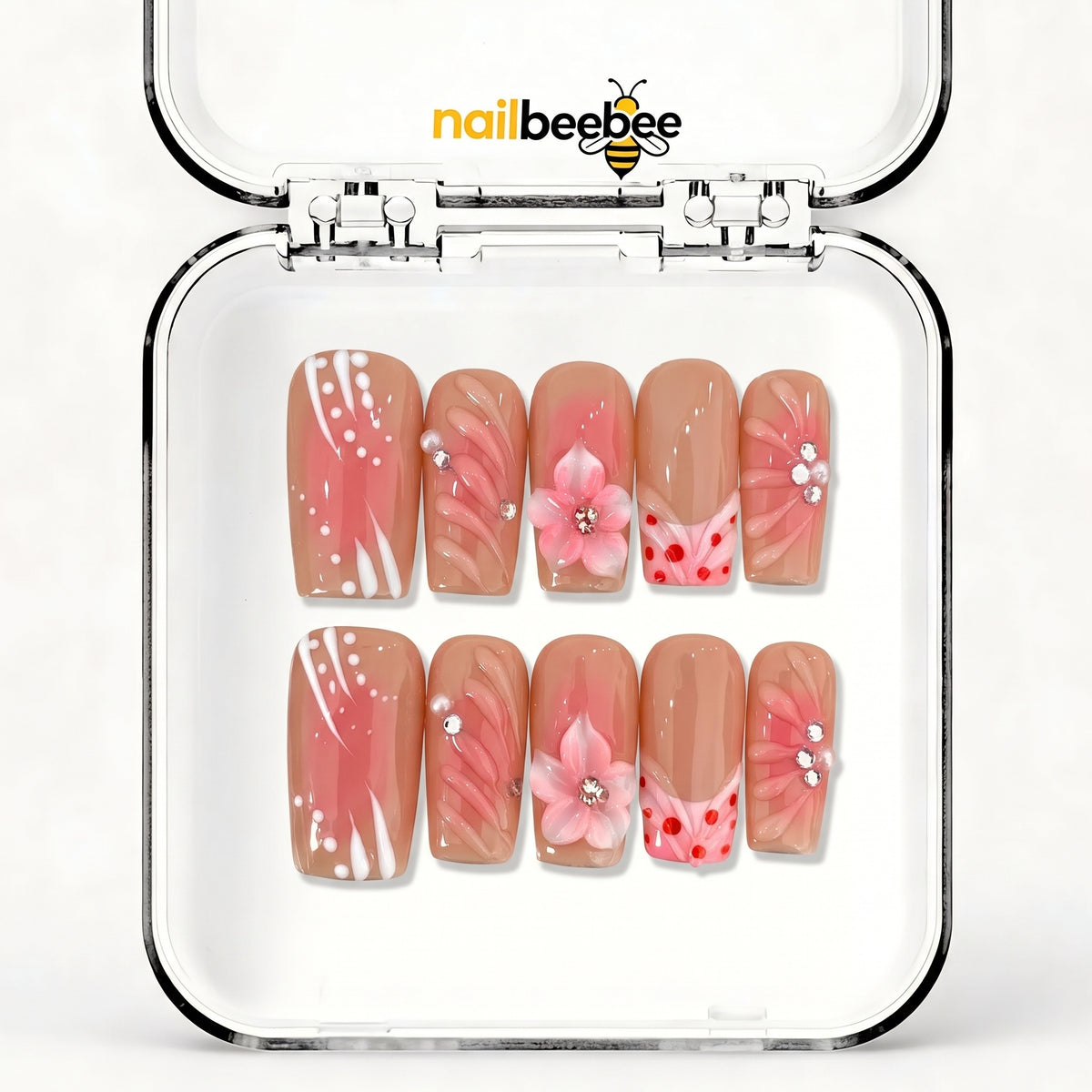 NB-D89 Handmade Short Square Acrylic for Date Night,Travel