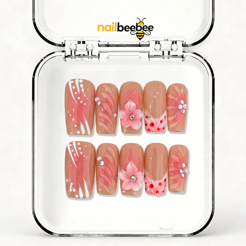NB-D89 Handmade Short Square Acrylic for Date Night,Travel