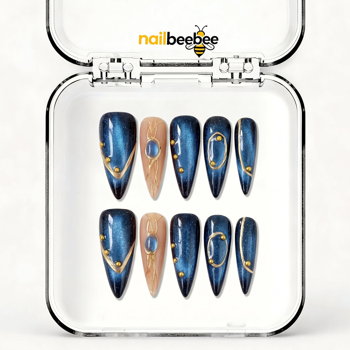 NB-S239 Handmade Medium Stiletto Acrylic for Date Night,Travel