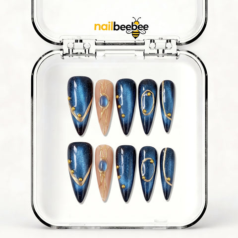 NB-S239 Handmade Medium Stiletto Acrylic for Date Night,Travel