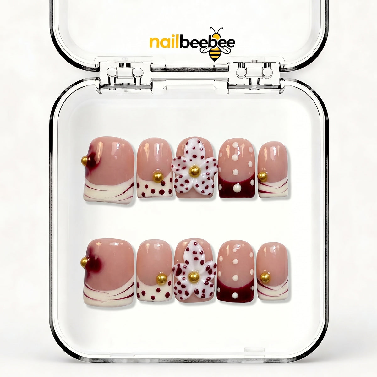 NB-D197 Handmade Short Square Acrylic for Date Night,Travel