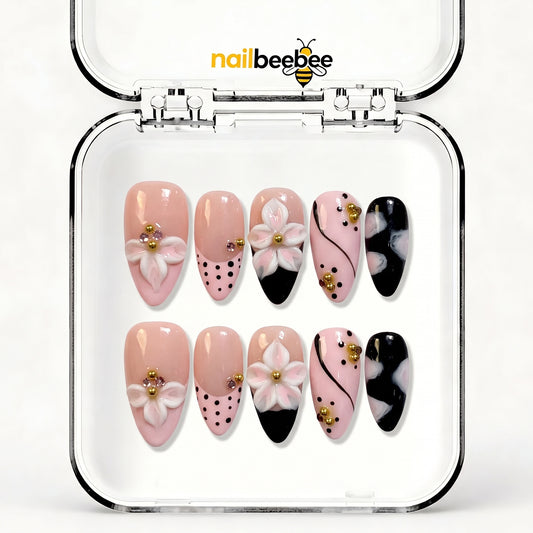 NB-X114 Handmade Short Almond Acrylic for Date Night,Travel