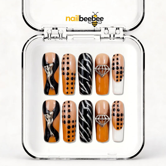 NB-Z120 Handmade Short Square Acrylic for Date Night,Travel
