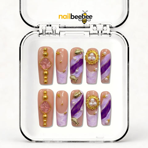 NB-Z146 Handmade Short Square Acrylic for Date Night,Travel