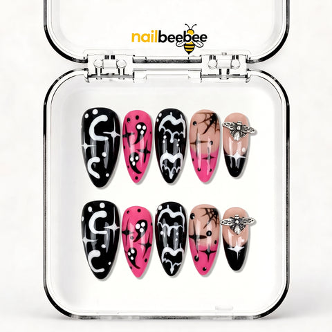 NB-X102 Handmade Short Almond Acrylic for Date Night,Travel