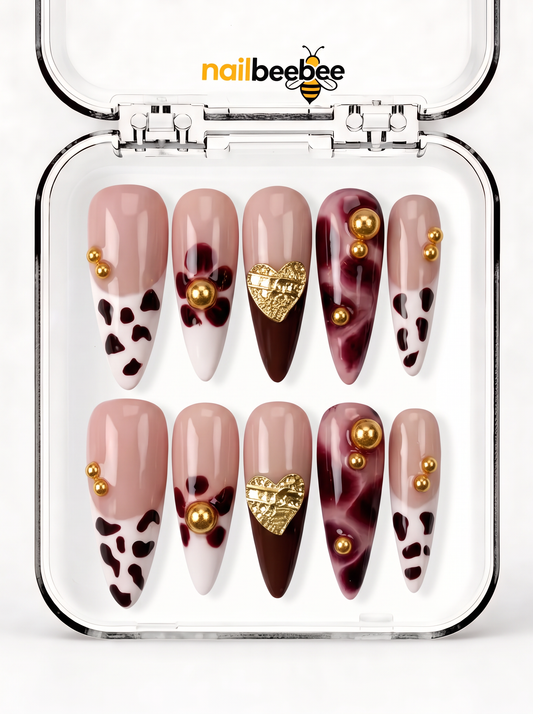 NB-S114 Handmade Medium Stiletto Acrylic for Date Night,Travel