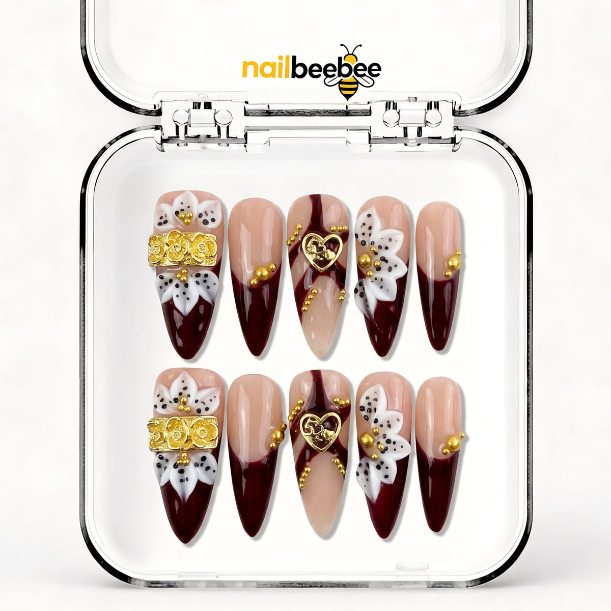 NB-S180 Handmade Medium Stiletto Acrylic for Date Night,Travel