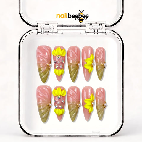 NB-S104 Handmade Medium Stiletto Acrylic for Date Night,Travel