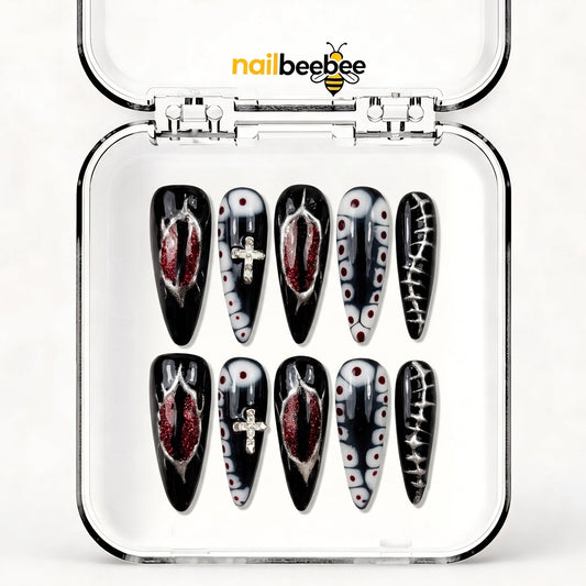 NB-S105 Handmade Medium Stiletto Acrylic for Date Night,Travel
