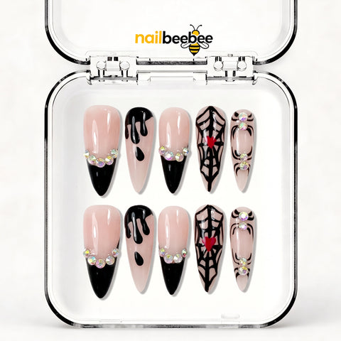 NB-S145 Handmade Medium Stiletto Acrylic for Date Night,Travel