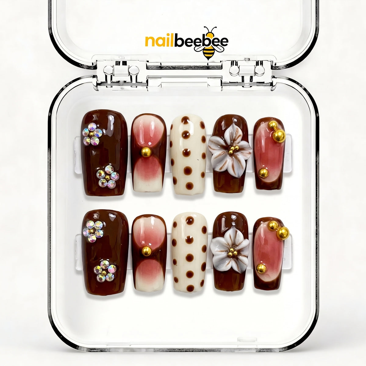 NB-D148 Handmade Short Square Acrylic for Date Night,Travel