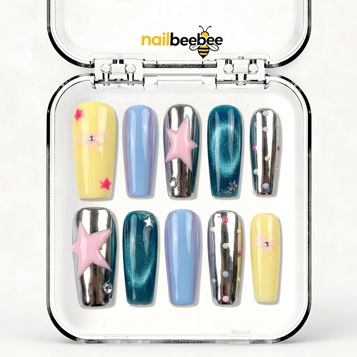 NB-Z258 Handmade Short Square Acrylic for Date Night,Travel