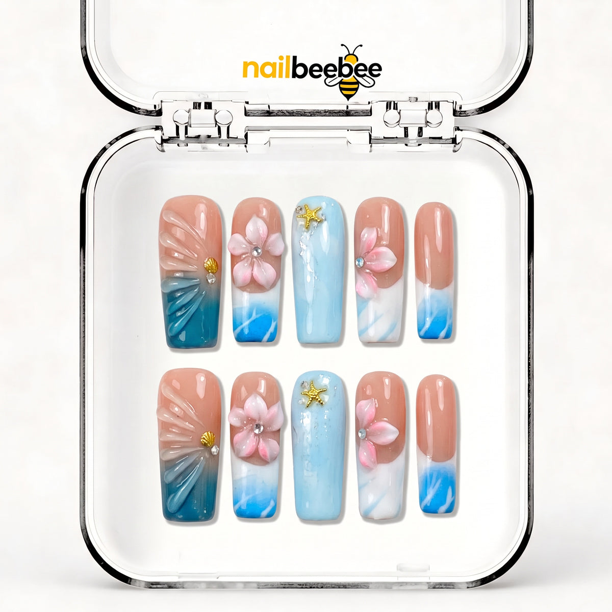 NB-Z141 Handmade Short Square Acrylic for Date Night,Travel