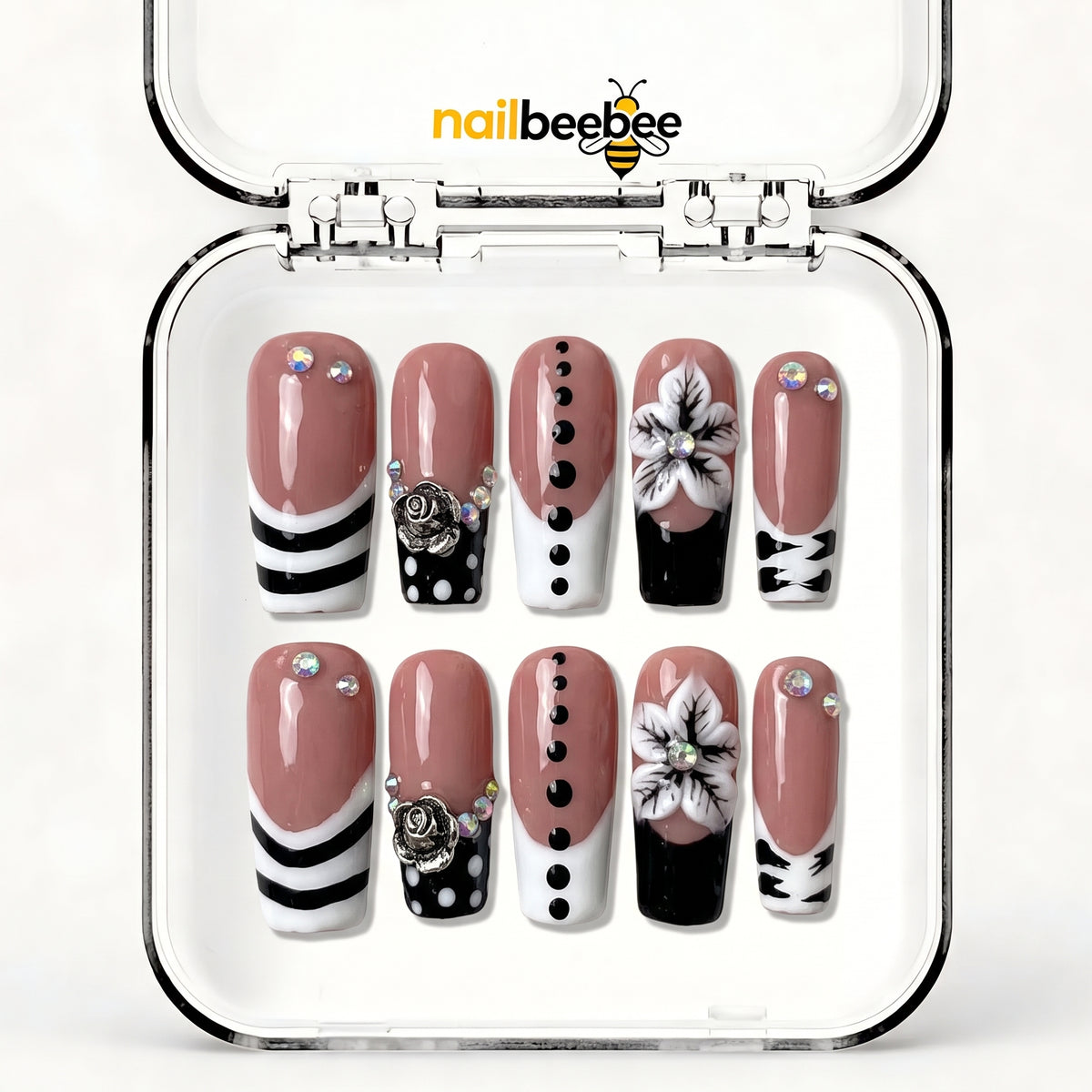 NB-Z254 Handmade Short Square Acrylic for Date Night,Travel