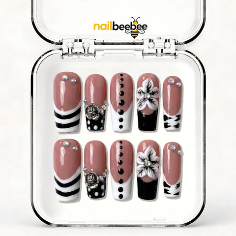 NB-Z254 Handmade Short Square Acrylic for Date Night,Travel