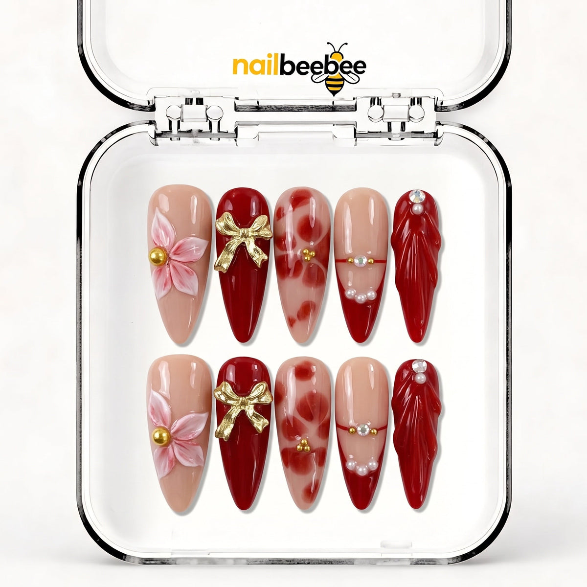 NB-S107 Handmade Medium Stiletto Acrylic for Date Night,Travel
