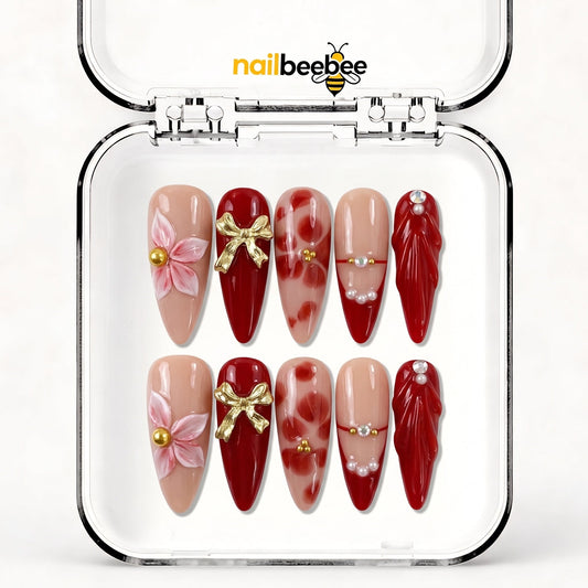 NB-S107 Handmade Medium Stiletto Acrylic for Date Night,Travel