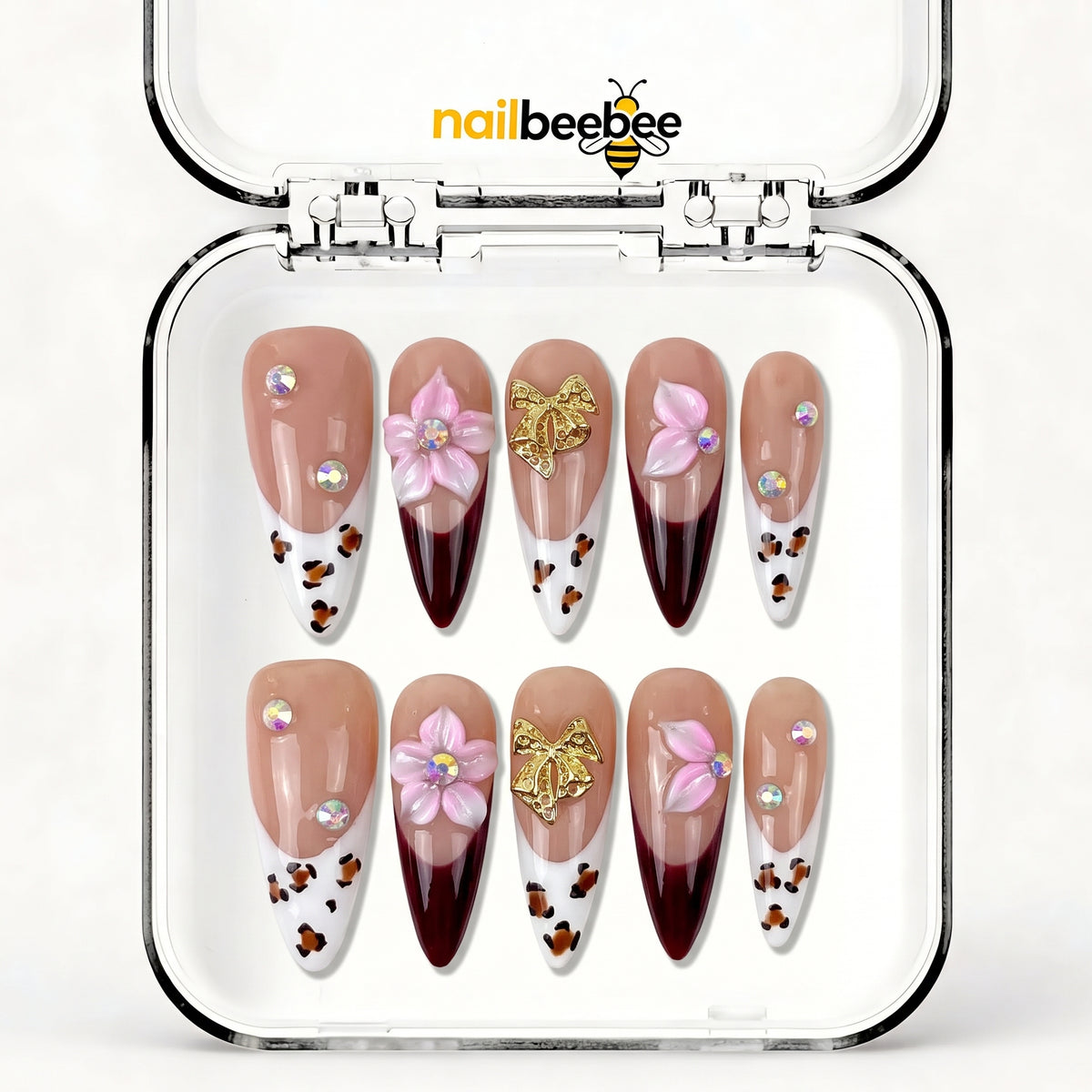 NB-S269 Handmade Medium Stiletto Acrylic for Date Night,Travel