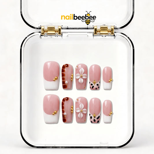 NB-D132 Handmade Short Square Acrylic for Date Night,Travel