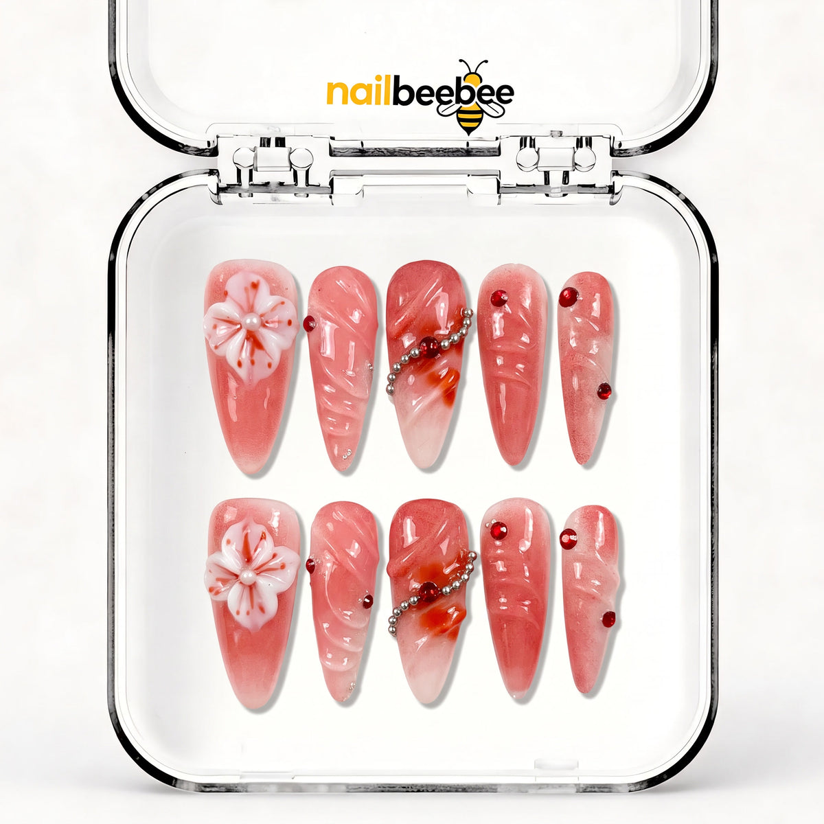 NB-S187 Handmade Medium Stiletto Acrylic for Date Night,Travel