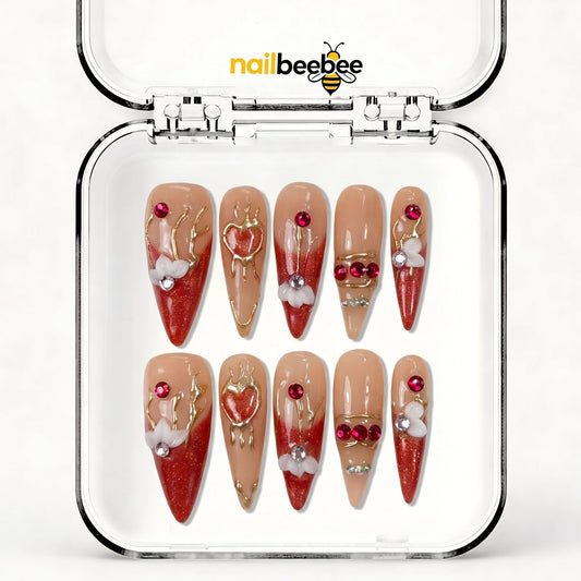 NB-S116 Handmade Medium Stiletto Acrylic for Date Night,Travel