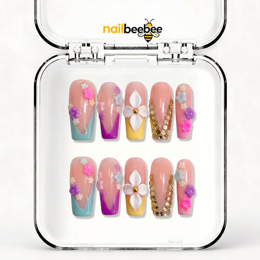 NB-Z232 Handmade Short Square Acrylic for Date Night,Travel